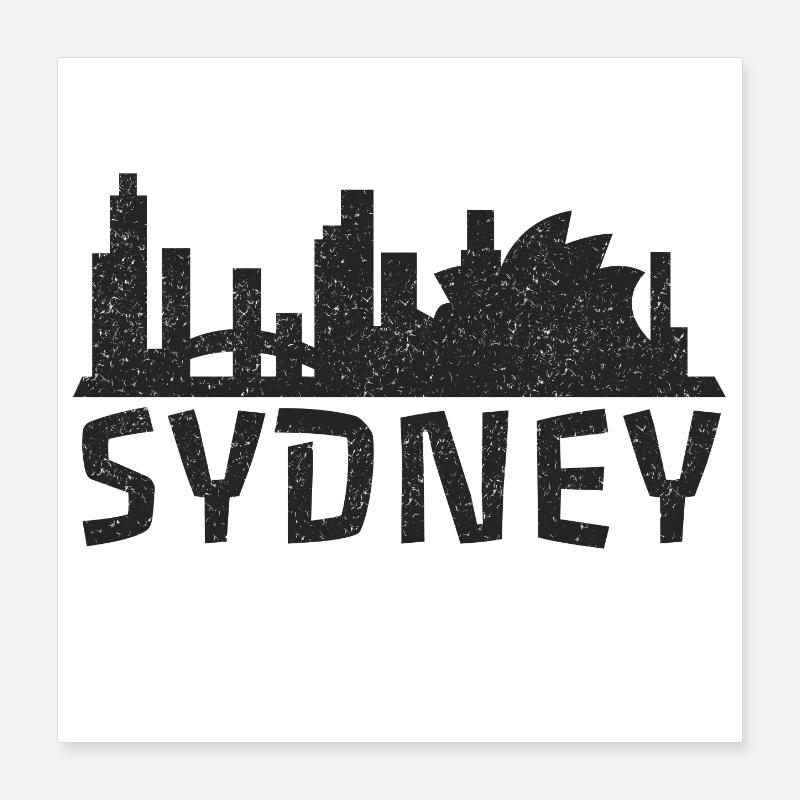 Sydney Skyline - Australia Poster 16" x 16" (40x40 cm)