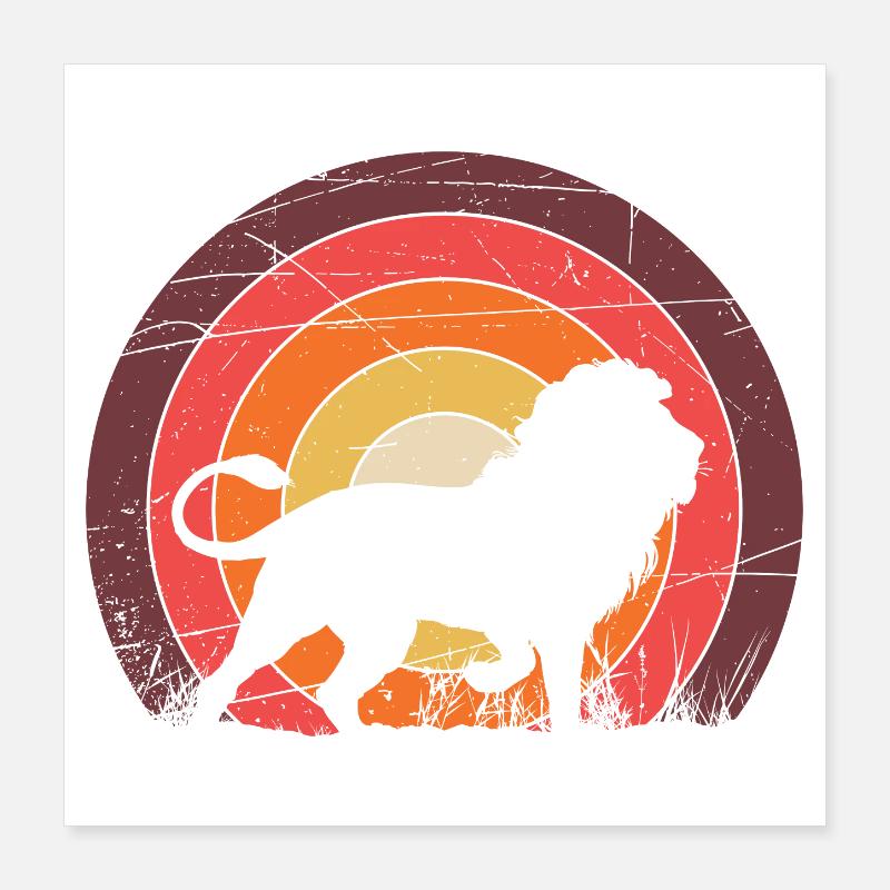 Ein Löwe Poster 40x40 cm