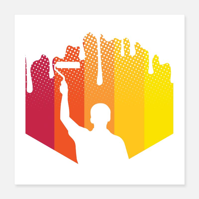 Maler Poster 40x40 cm