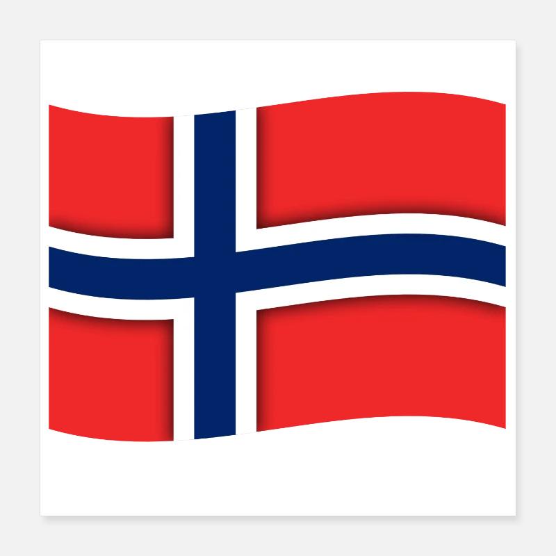 Norvège - Design Poster 40 x 40 cm