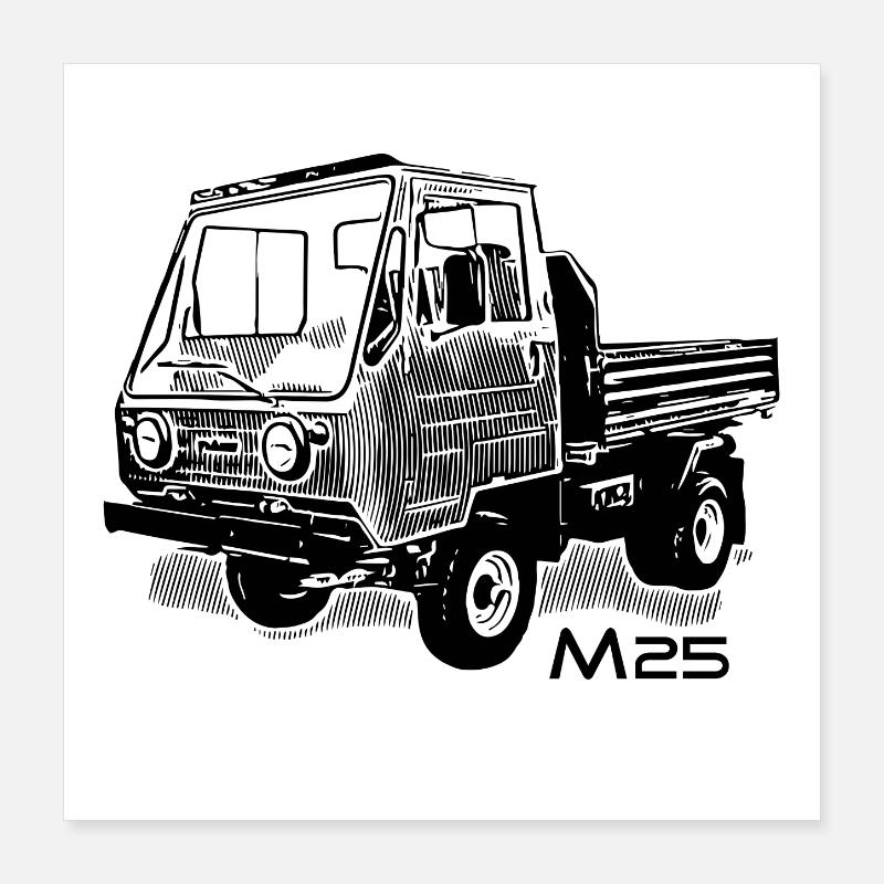 Multicar M25 | | rda Cyclomoteur | Camion | Technologie Poster 40 x 40 cm