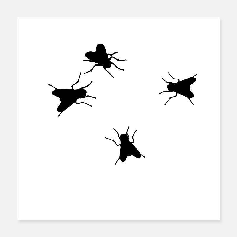 Voler sur le protège-bouche Poster 40 x 40 cm