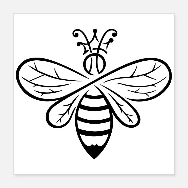Bee Queen Bee Queen Poster 16" x 16" (40x40 cm)