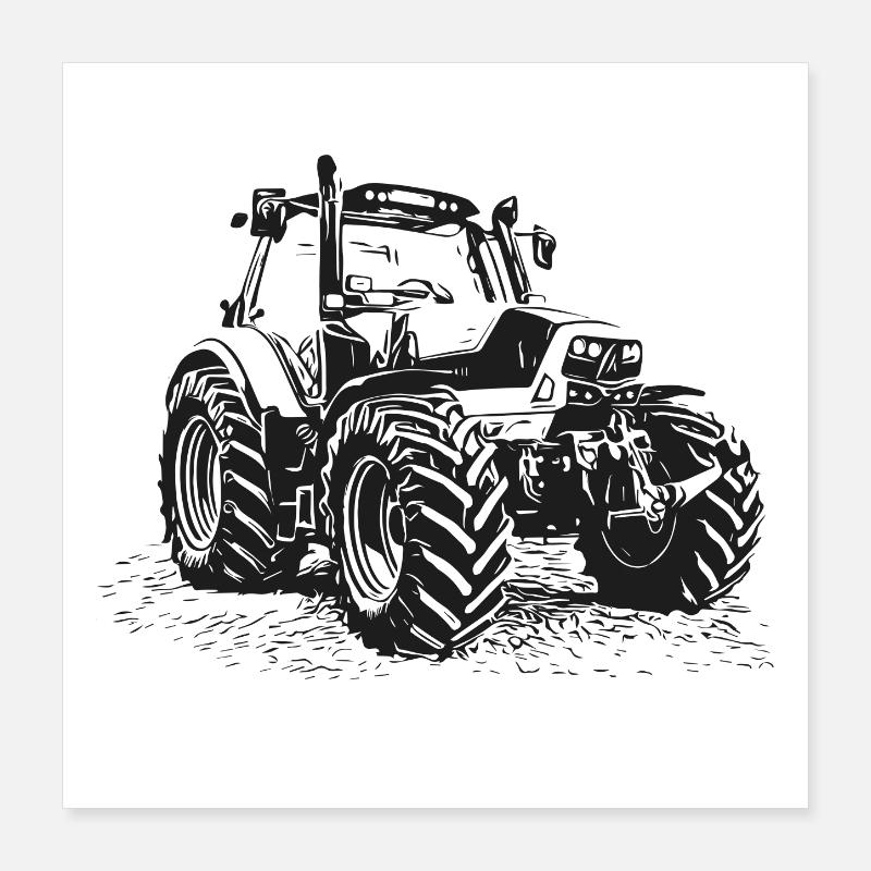 Traktor Poster 40x40 cm