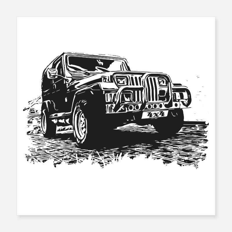 Véhicule tout-terrain 4x4 Poster 40 x 40 cm