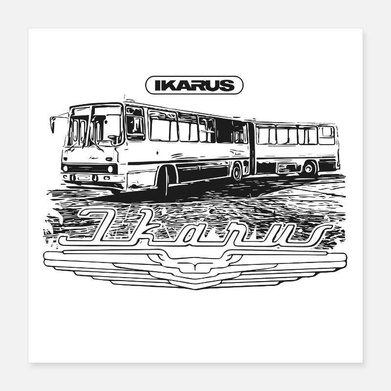 Ikarus - Gelenkbus Poster 40x40 cm