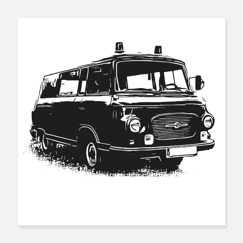 Barkas à la lumière bleue Poster 40 x 40 cm