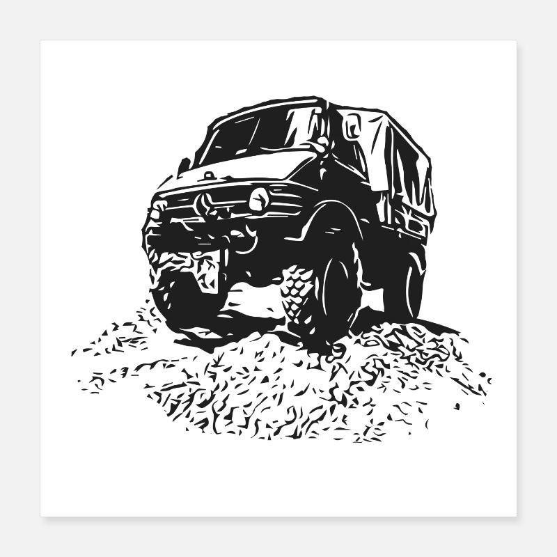 Unimog tout-terrain Poster 40 x 40 cm