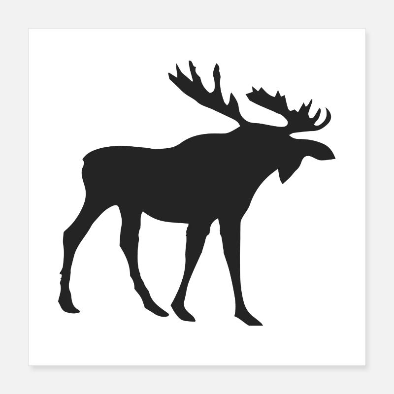 Elche Elch Poster 40x40 cm