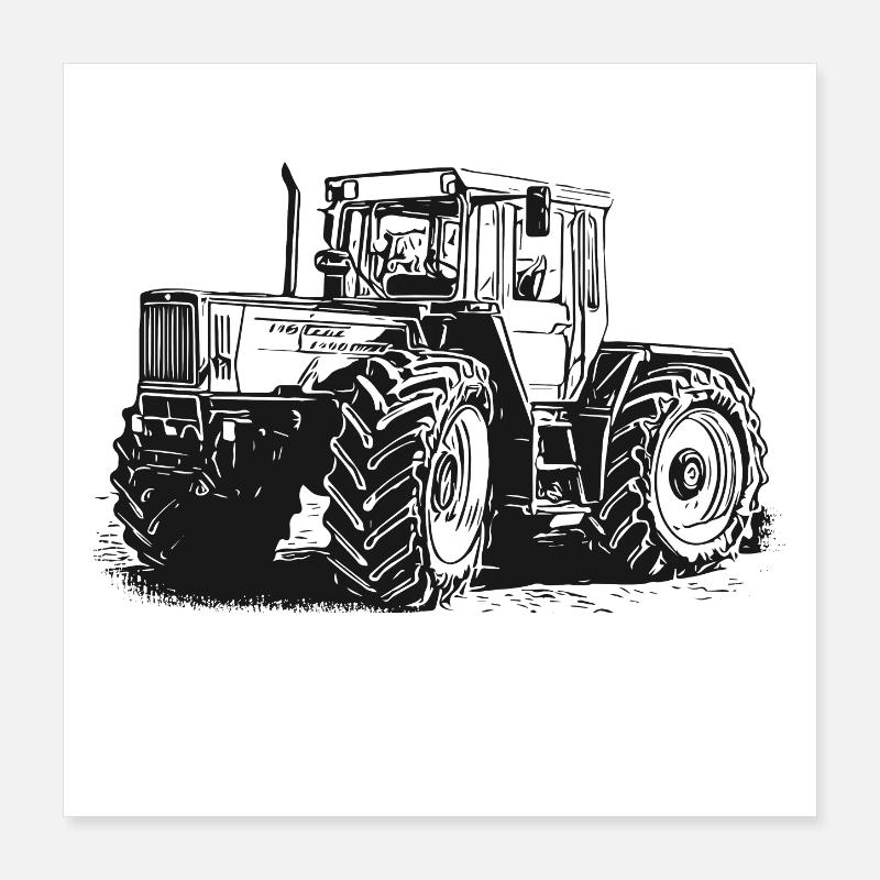 MB trac 1400 turbo | Tractor Poster 16" x 16" (40x40 cm)