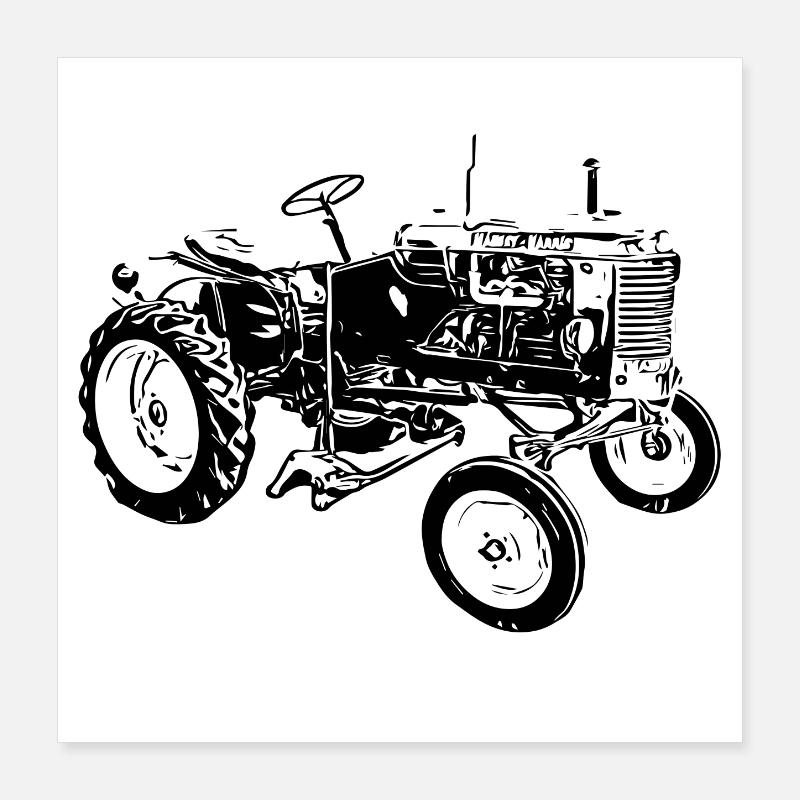 Traktor Pony Poster 40x40 cm