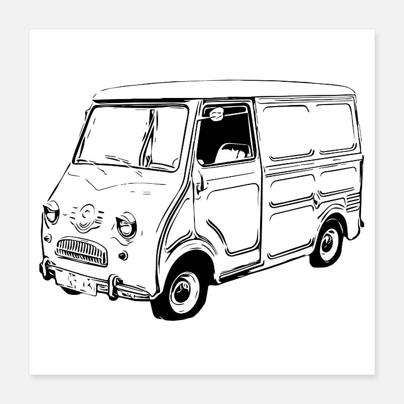 Goggomobil Bus Poster 40 x 40 cm