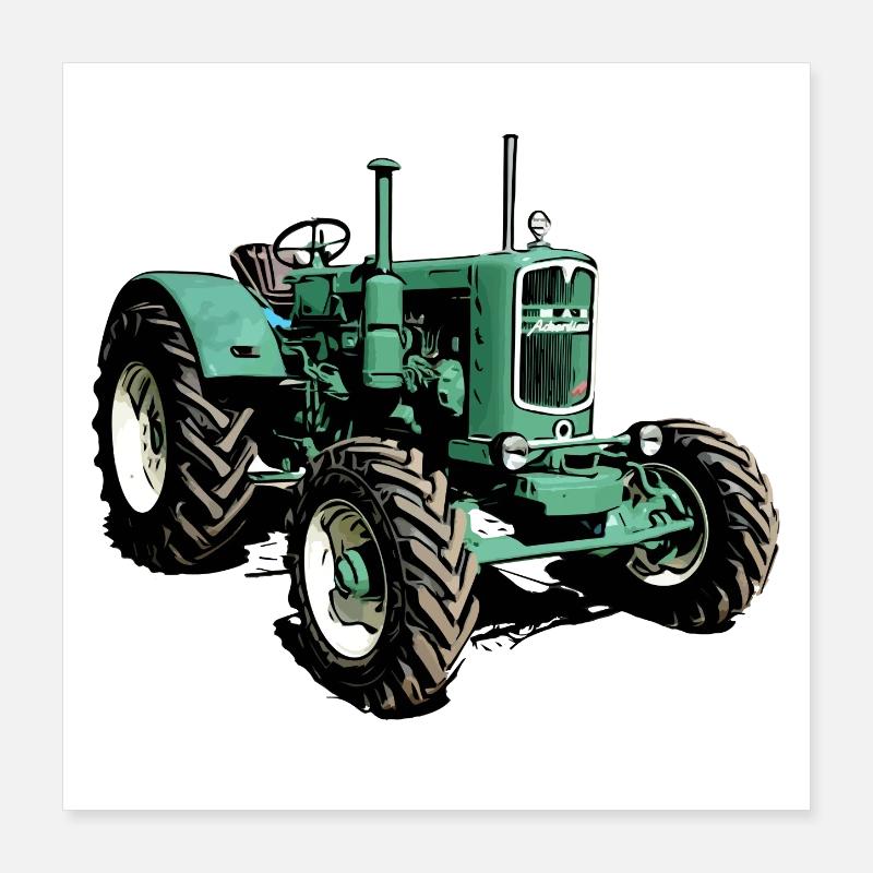 Ackerdiesel Traktor man 4S1 Poster 40x40 cm