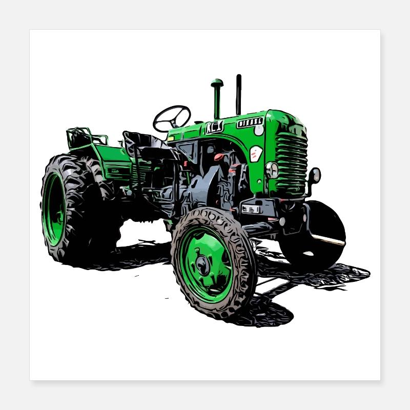 Tracteur 80 Poster 40 x 40 cm