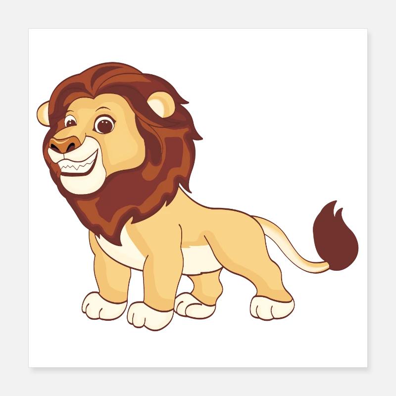 Un lion magnifique Poster 40 x 40 cm