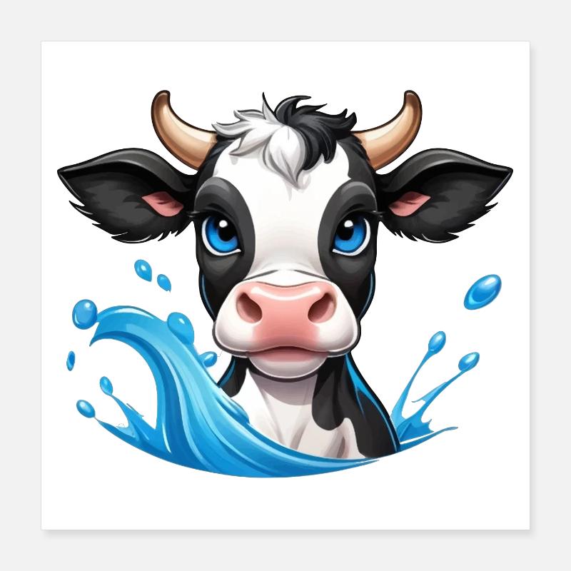 Chère vache laitière Poster 40 x 40 cm