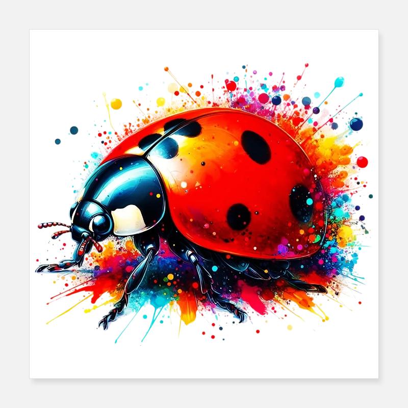 Marienkäfer Poster 40x40 cm