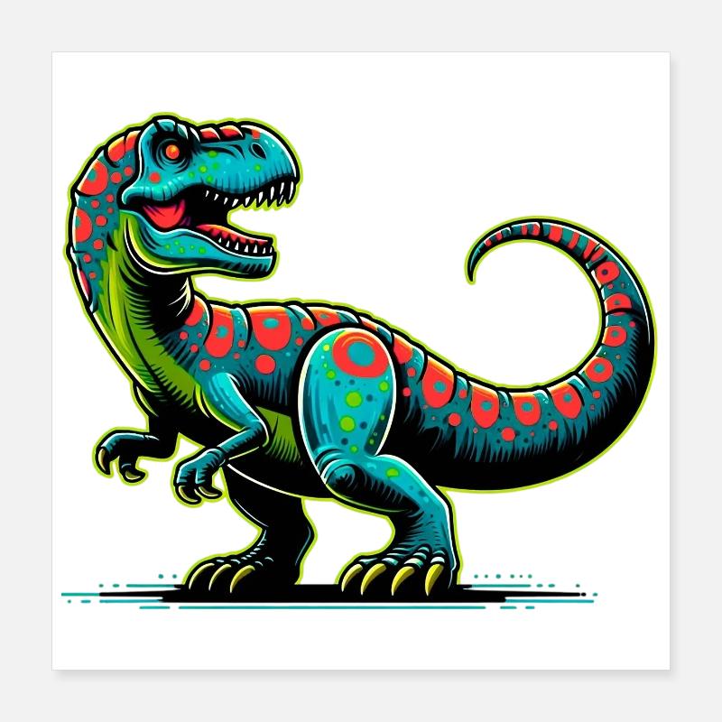 Dinosaure Poster 40 x 40 cm