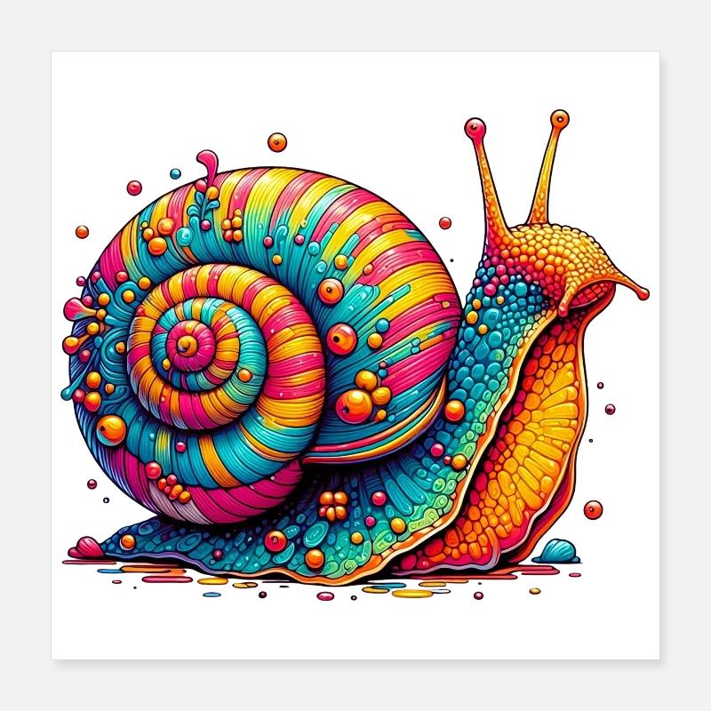 Escargot Poster 40 x 40 cm