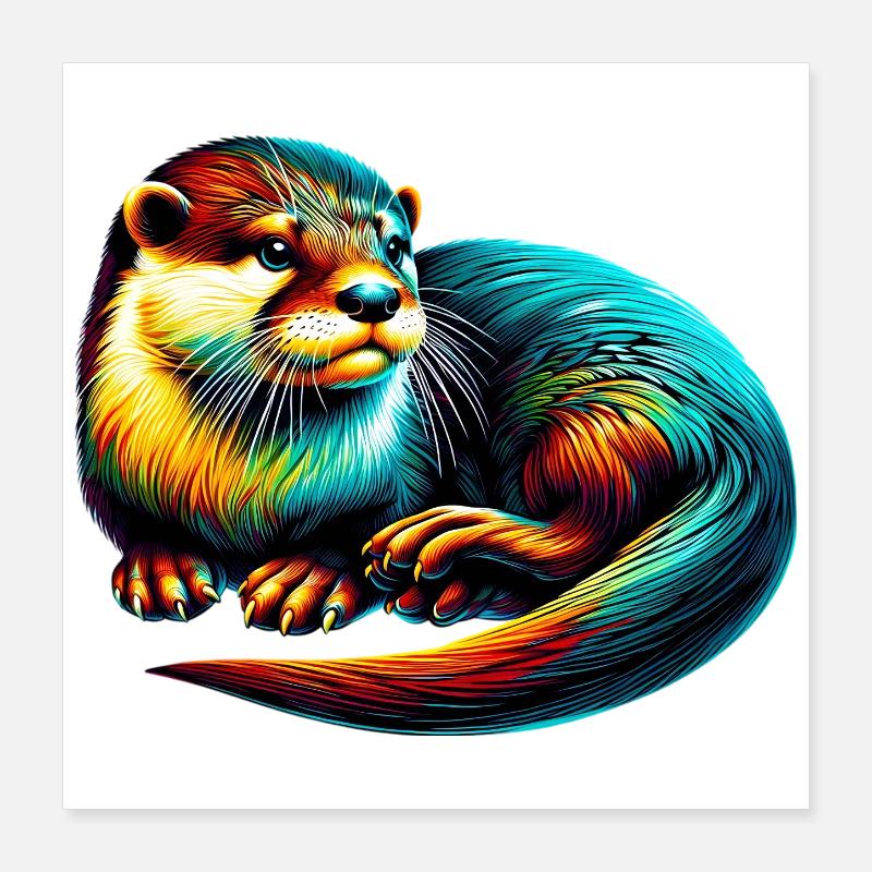 Otter Poster 40x40 cm