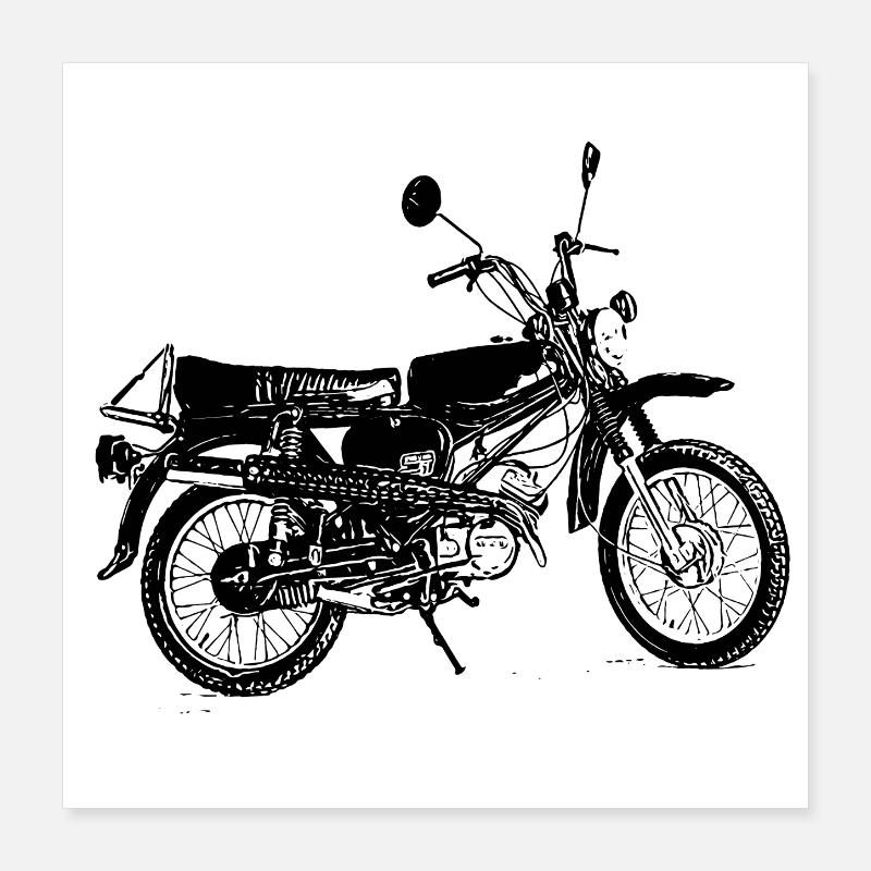 Two-stroke in the blood Poster 16" x 16" (40x40 cm)