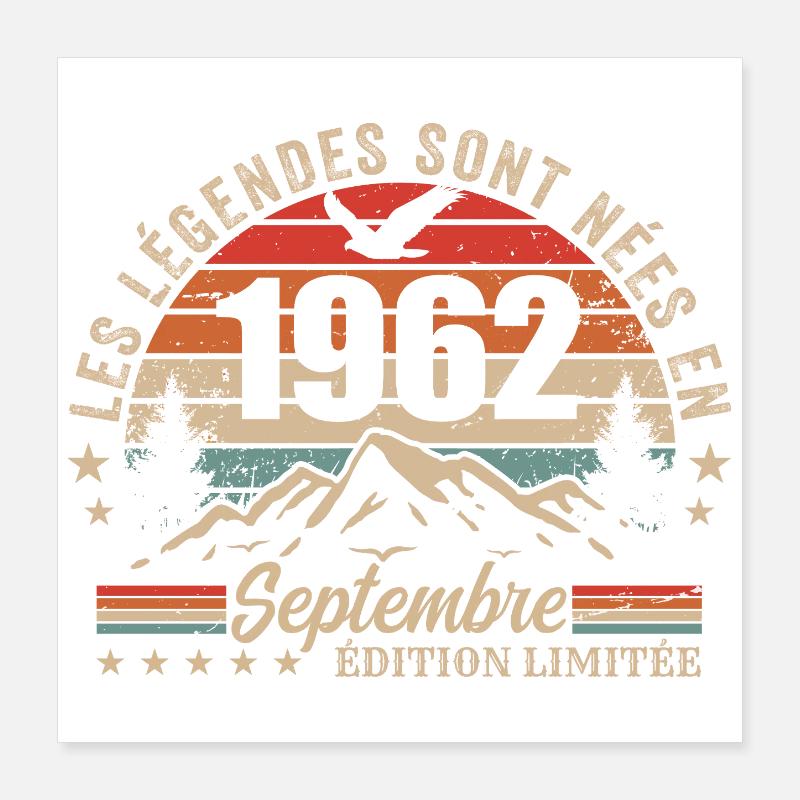 Legendary since September 1962 | September 1962 Poster 16" x 16" (40x40 cm)