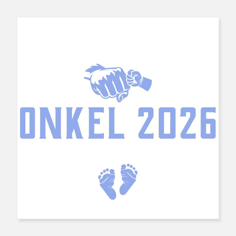 Beförderung zum Onkel 2026 loading Poster 40x40 cm