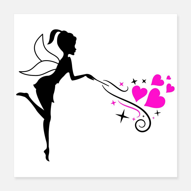 Fee Elfe Zauber Poster 40x40 cm