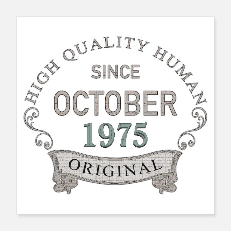 Since_October_1975 Poster 40 x 40 cm