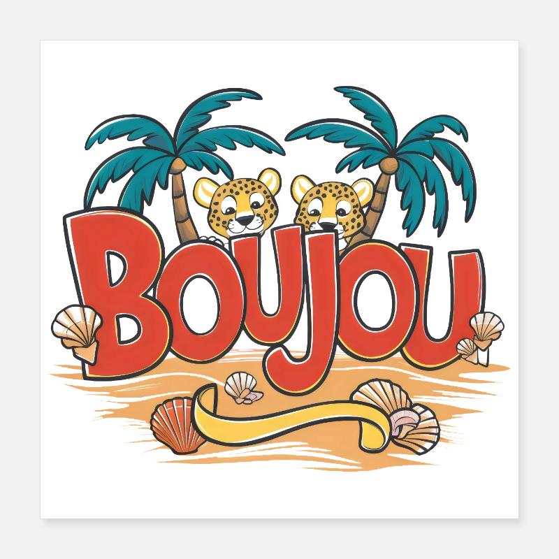 Boujou Normandy Regional Identity Greeting Poster 16" x 16" (40x40 cm)