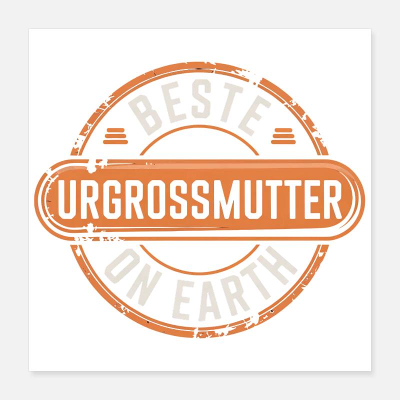 Beste Urgrossmutter Oma Geschenk Poster 40x40 cm