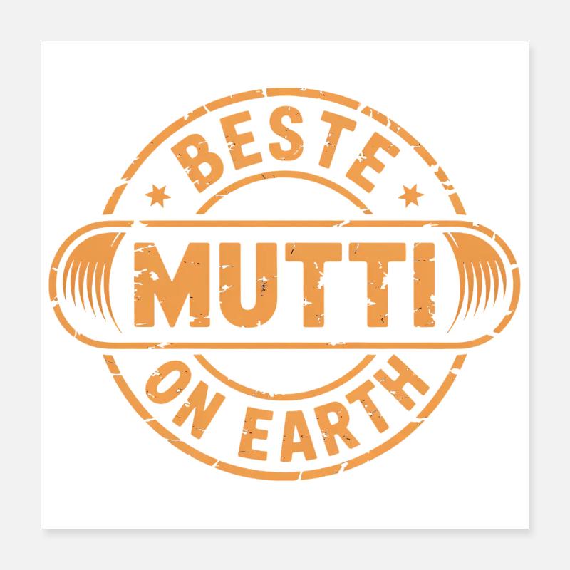 Beste Mutti Geschenk Muttertag Poster 40x40 cm