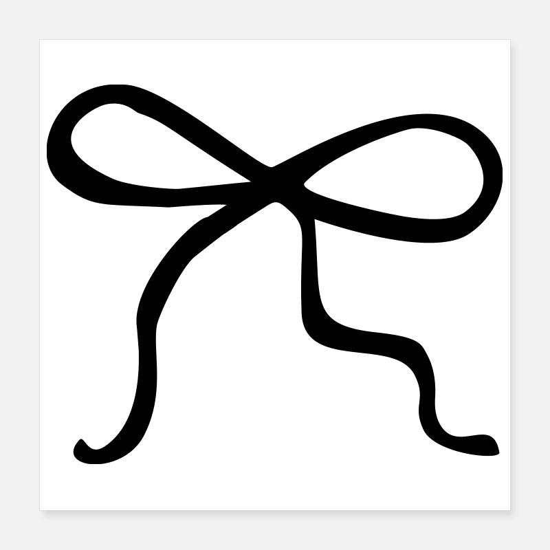 Bow Hand Painted Poster 16" x 16" (40x40 cm)