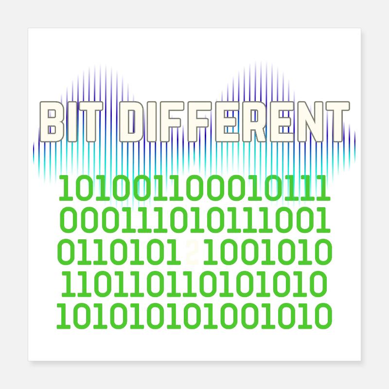 Un peu différent - Conception d’erreur binaire nerd Poster 40 x 40 cm