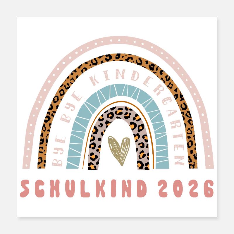 Schulkind 2026 - Einschulung - Erstklässler Poster 40x40 cm