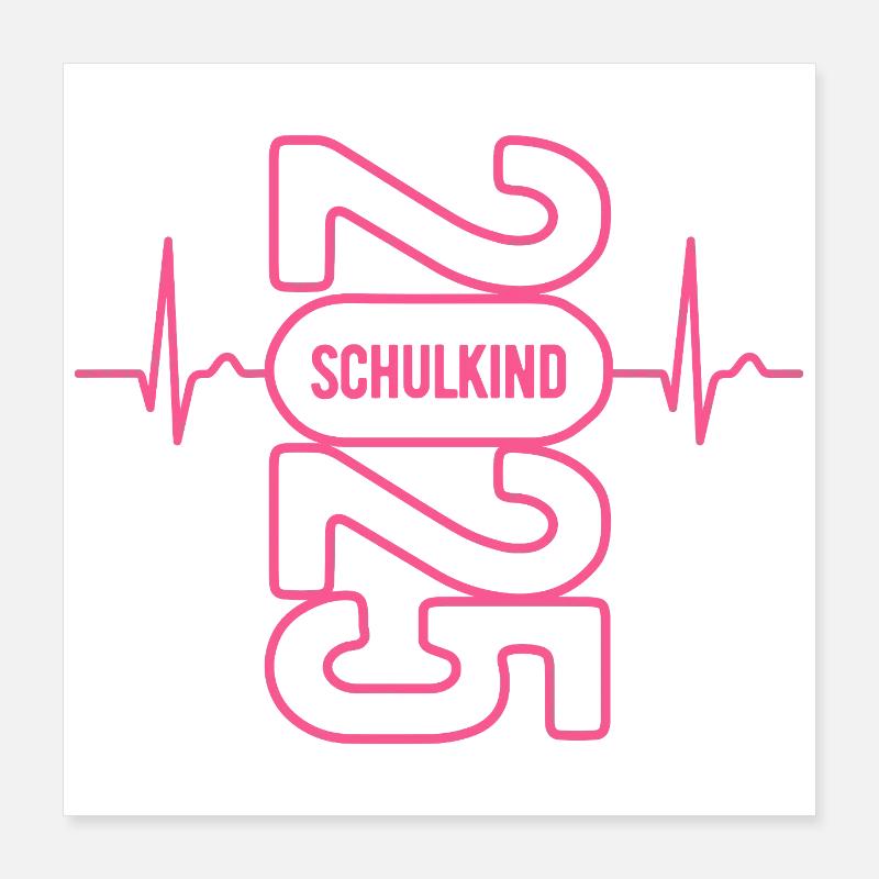 Schulkind 2026 - Einschulung - Erstklässler EKG Poster 40x40 cm