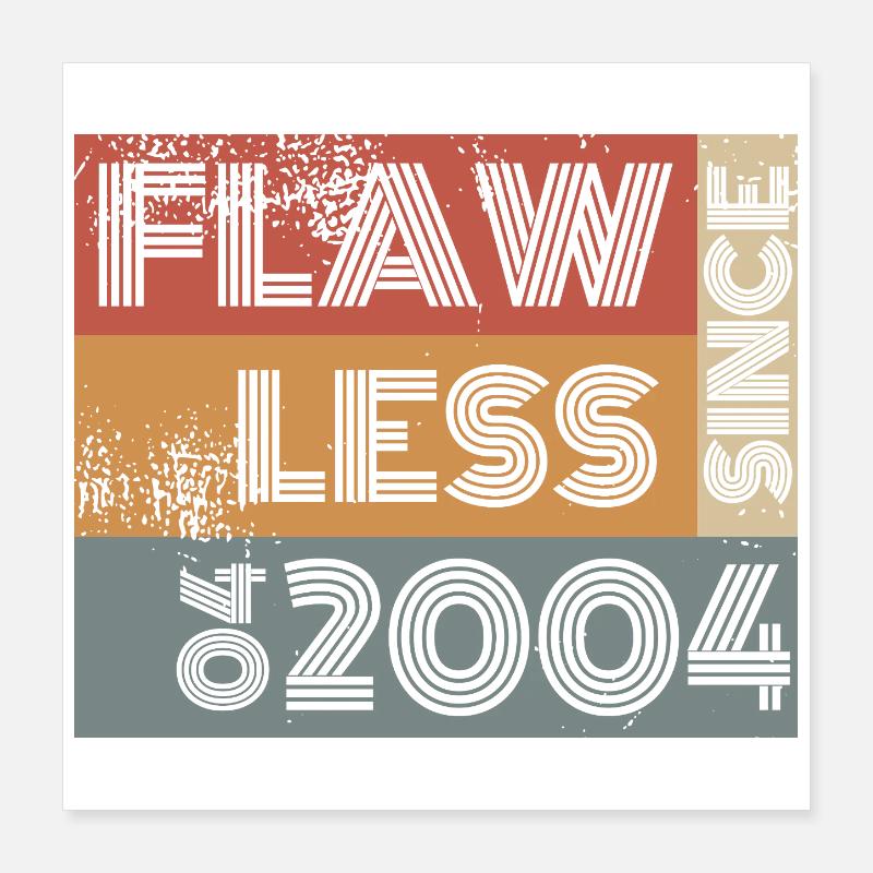 22. Anniversaire Parfait depuis 04/2004 Poster 40 x 40 cm