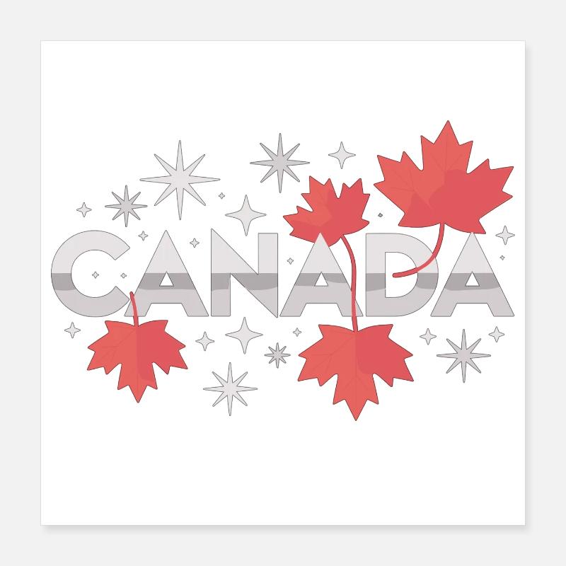 Idée cadeau pour la feuille d’érable du Canada Poster 40 x 40 cm