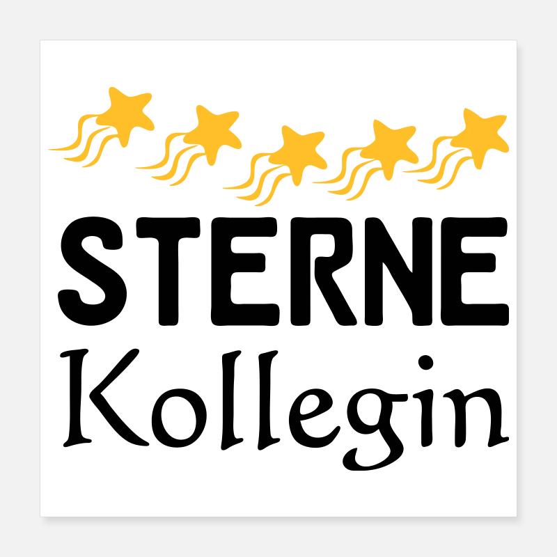 Sterne Kollegin Geschenk Poster 40x40 cm