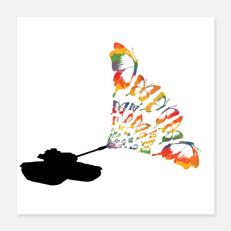 Papillons de réservoir Poster 40 x 40 cm