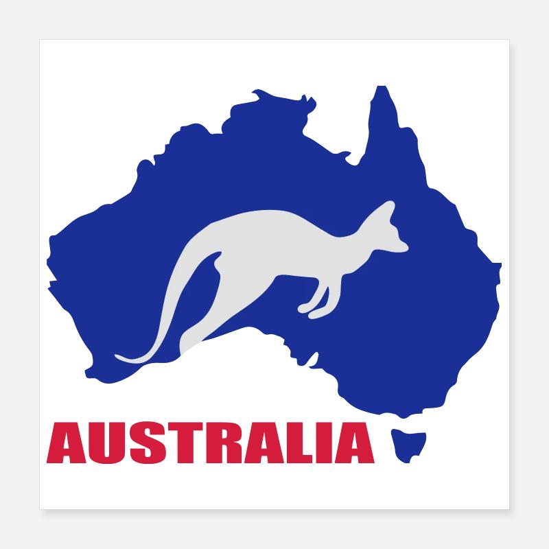 Australia Poster 16" x 16" (40x40 cm)