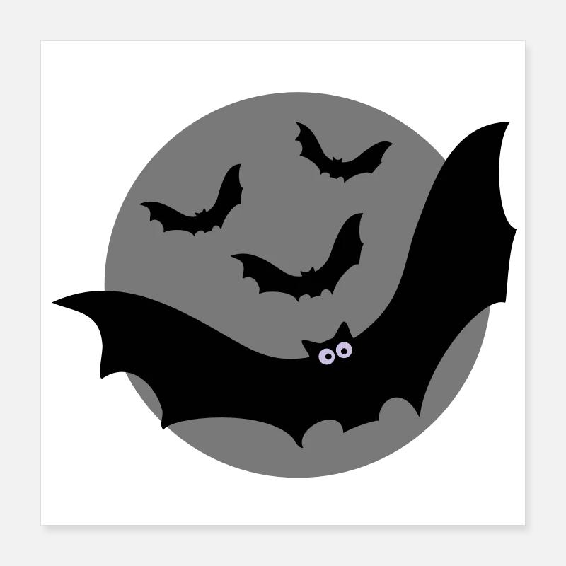 Les chauves-souris Poster 40 x 40 cm