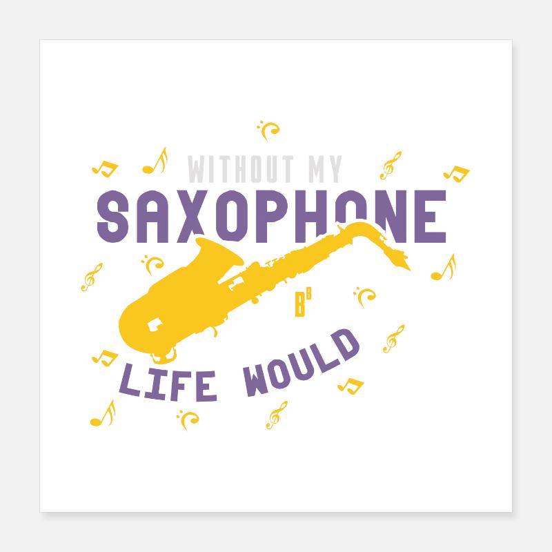 Saxophon Poster 40x40 cm