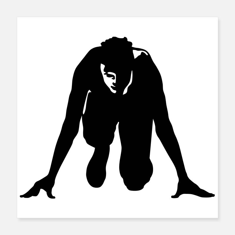 runner start Poster 16" x 16" (40x40 cm)