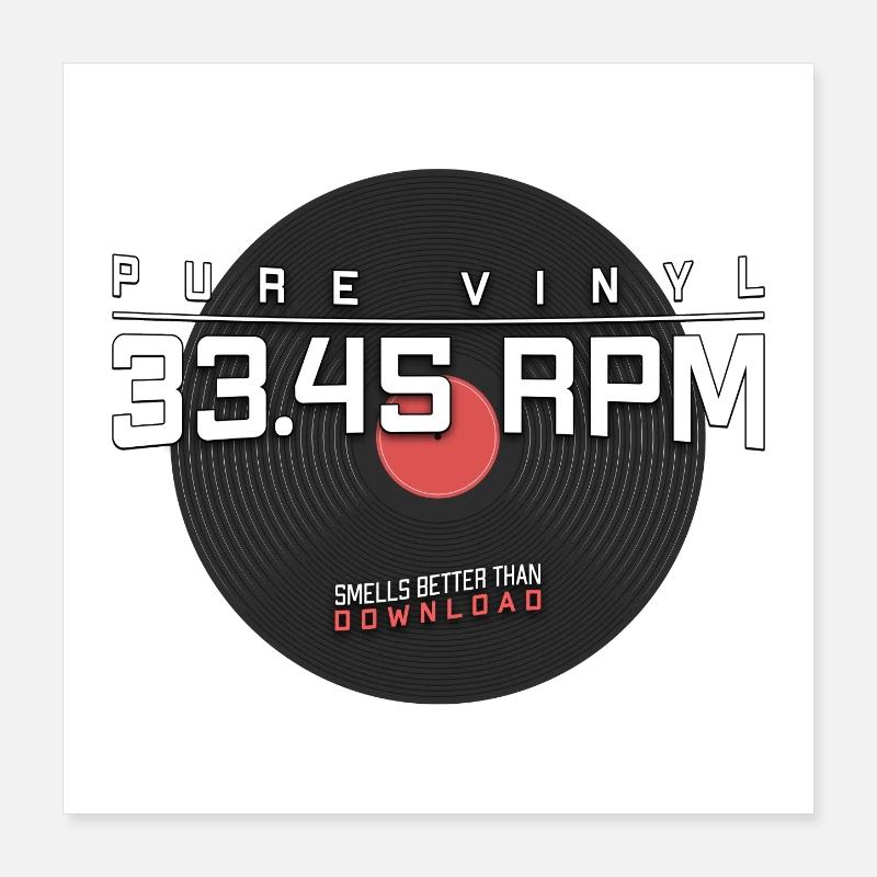 Pure Vinyl - Schallplatte Poster 40x40 cm
