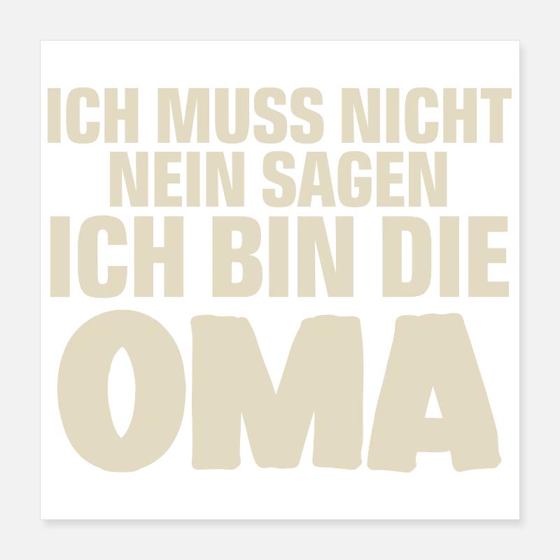 Oma Poster 40x40 cm