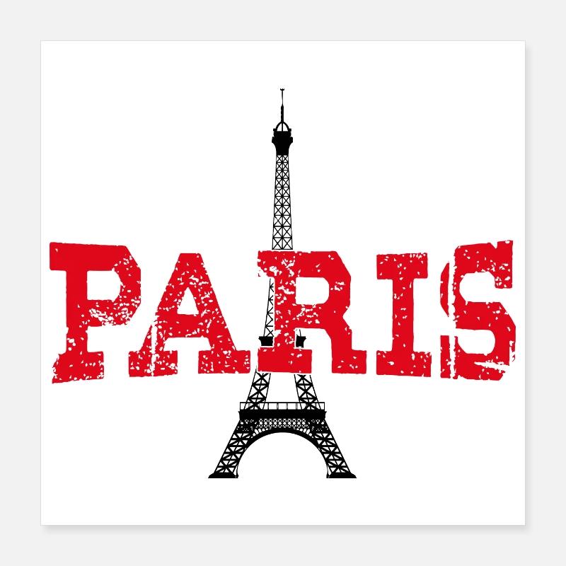 Paris, die Stadt der Liebe  Poster 40x40 cm