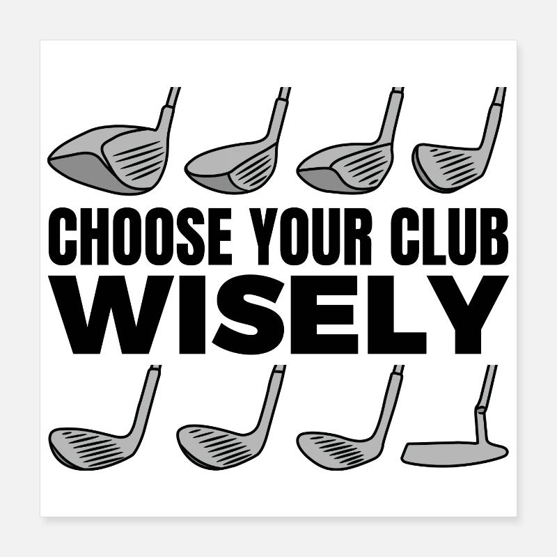 Golfer Spruch Poster 40x40 cm