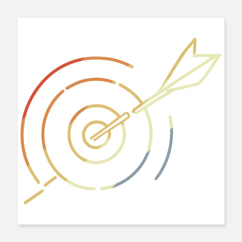 Archery Target Poster 16" x 16" (40x40 cm)
