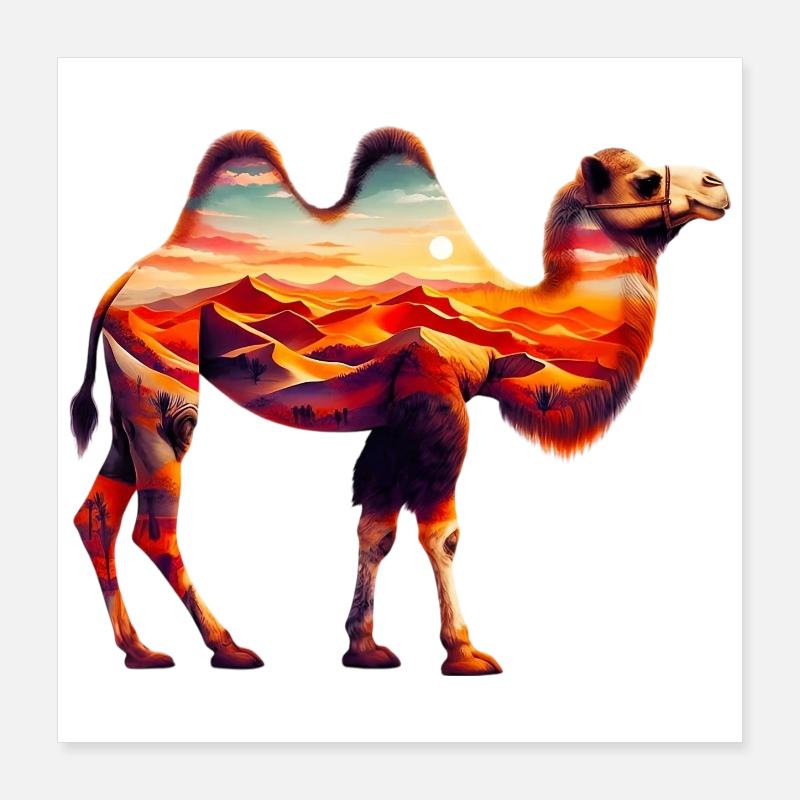 Kamel Poster 40x40 cm